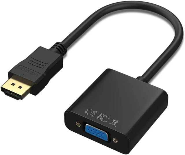 1080P HDMI Male to VGA Female Video Cable Cord Converter Adapter For PC Monitor