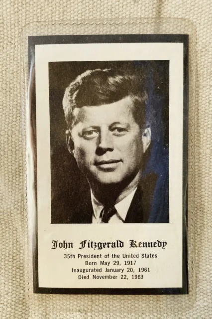 VTG PRESIDENT JOHN F. Kennedy Funeral Memorial Death Prayer Card JFK ...