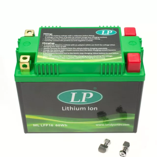 Batterie moto Landport Lithium LFP14 12.8v 4AH 240A YTX12-BS YTX14