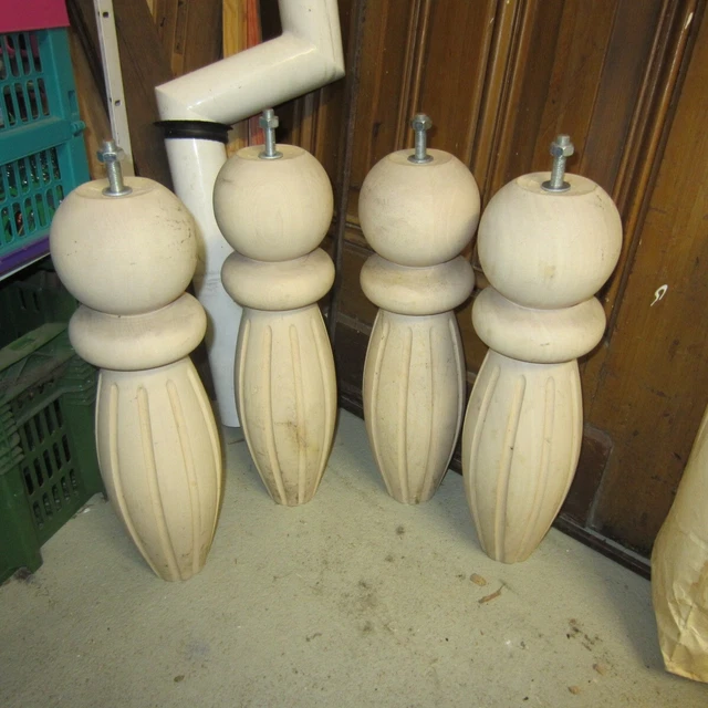 4 große Möbel Füße, Vollholz