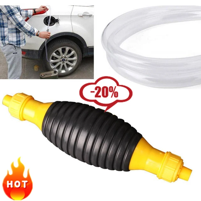 1 x pompa sifone manuale portatile auto carburante trasferimento gas olio manuale liquido UKBest