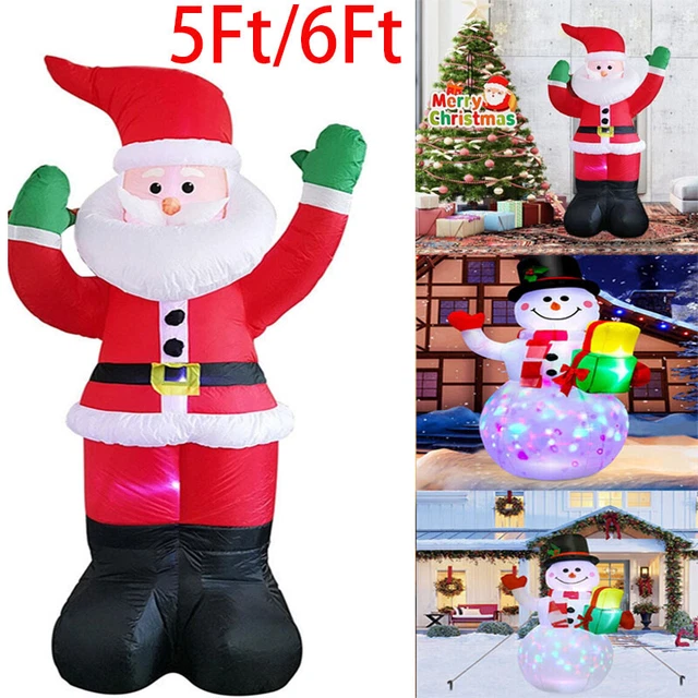 6FT CHRISTMAS INFLATABLE Decorations LED Santa Snowman Light Outdoor