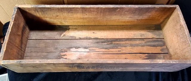 Vintage Rare National Powder Company HIGH EXPLOSIVES Wood Box Crate Pennsylvania 7