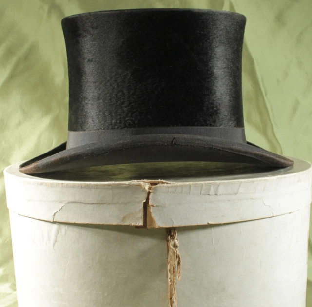 VINTAGE SILK TOP HAT CHRISTYS LONDON 22 1/4