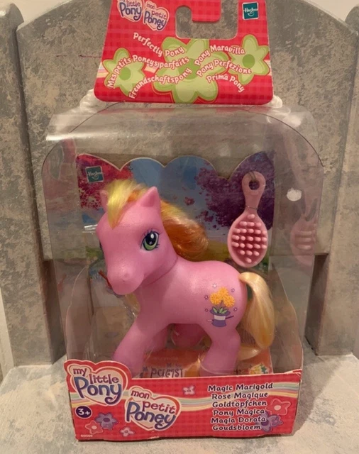 Figurine My Little Pony Hasbro – Modèle Rare Rose Arc-en-ciel – Occasion