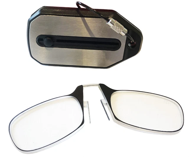 NEW FOLDING READING Glasses Menu Pocket Readers on Keyring Black