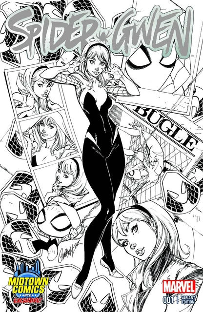 Spider-Gwen 1 Midtown J Scott Campbell Sketch Variant Spiderman