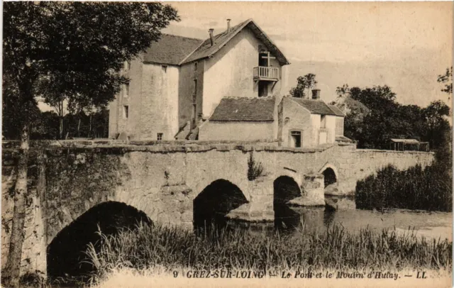 CPA GREZ-sur-LOING - Le Pont et le Moulin de'Hulay (436596)