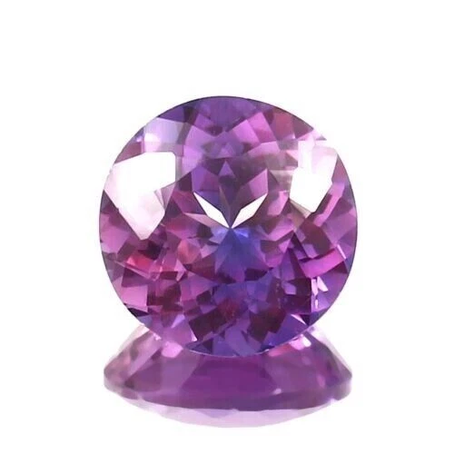 14.85 CT Naturel Ceylan Bleuet Bleu Violet Parti Saphir Rond Pierre Précieuse 2