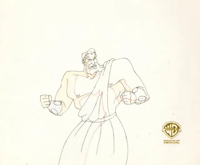 Batman Animated Series- Original Production Drawing-Maxie Zeus-Fire From Olympus