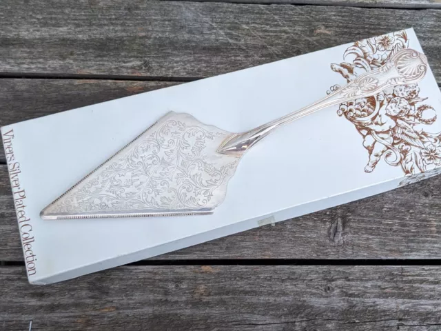 Vintage Viners Cake Slice,Silver Plated,In Box,Wedding,Special Occasion