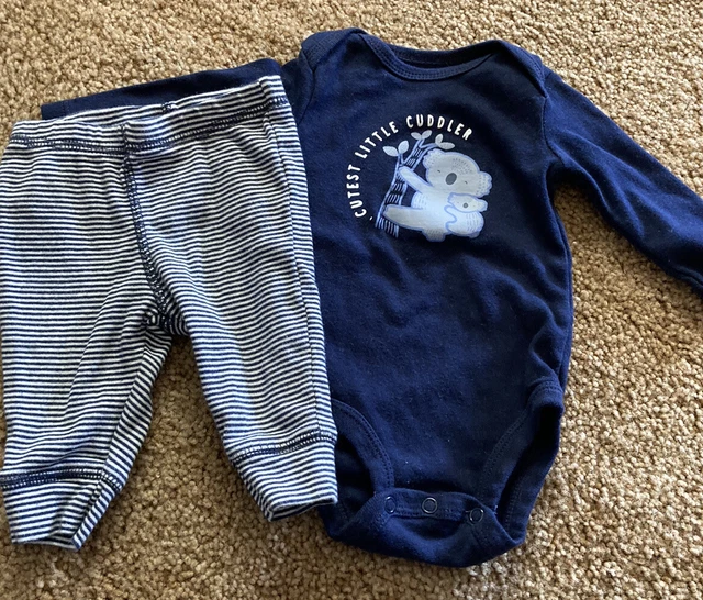 Carters “Little Cuddler” Baby Boy Outfit 3M