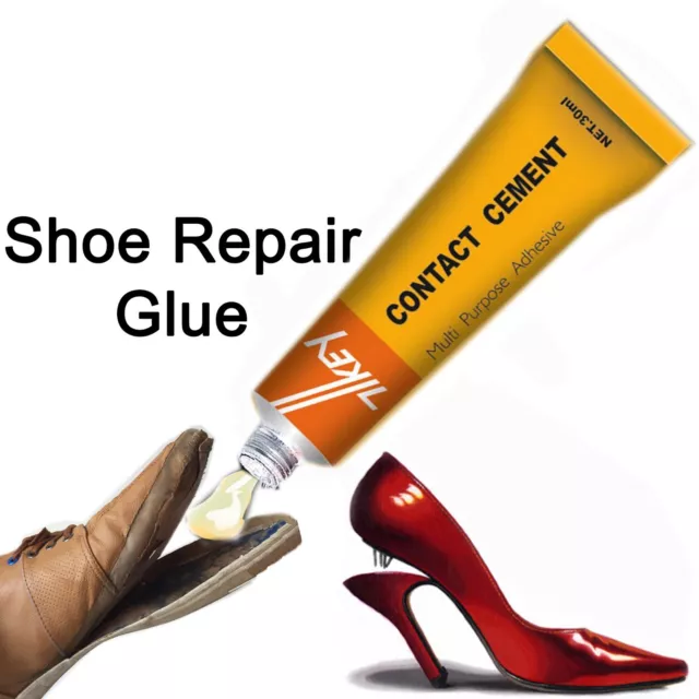 Shoes trainers heel sole bond fabric rubber leather adhesive glue cement repairs