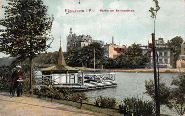 Königsberg i. Pr. Partie am Schlossteich Postkarte AK 1912