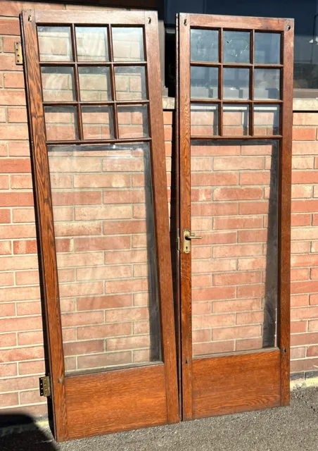 Antique Art Deco stunning Double French Oak Doors Fits 83.25 X 50.75” Opening 2