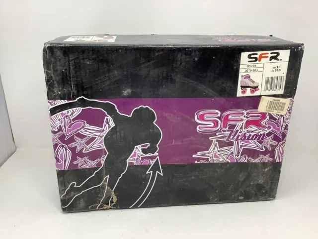 SFR Vison Girls Roller Skates Size UK 3 Junior Pink & Purple Used Boxed 2