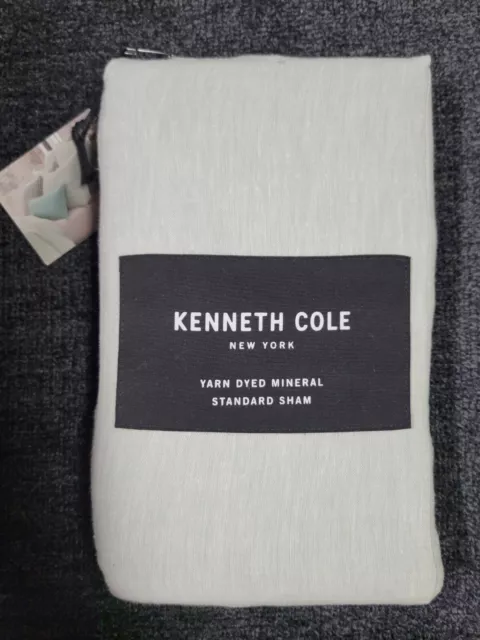 Kenneth Cole Reaction Mineral Yarn Dyed Standard Pillow Sham in Seaglass ⭐️ New