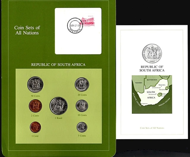 1983-1984 Coin Sets of All Nations Republic of South Africa 7 Coin Franklin Mint