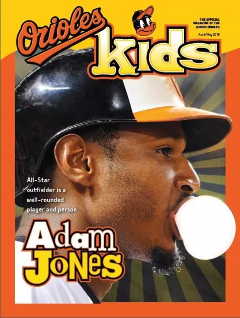 April / May 2016 Orioles Kids magazine Adam Jones Baltimore