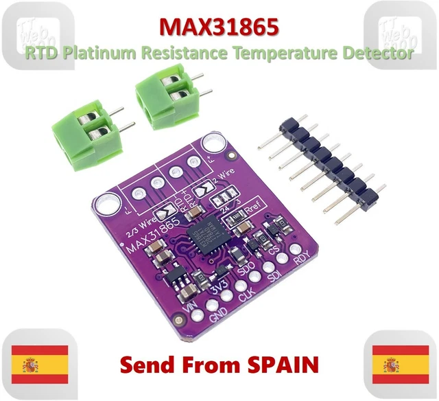 Max31865 Module Easyeda MAX31865 RTD PLATINUM Resistance Temperature Detector Module PT100 EUR ...