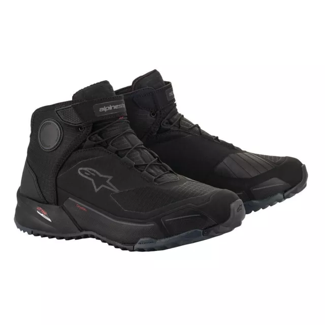 Alpinestars CR-X Drystar Riding Shoes Motorcycle Boots - Black / Black