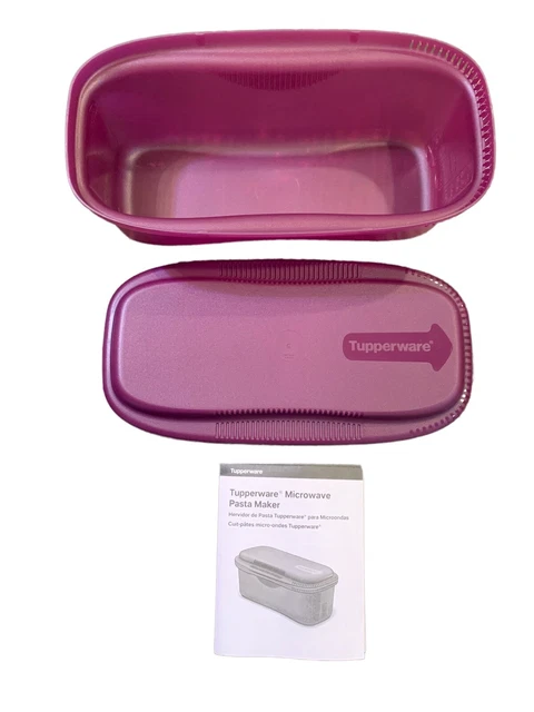 Tupperware Microwave Pasta Maker RHUBARB Purple Color Cook Strain RV Van Life 2
