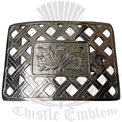 Kilt Cardo Cardo Scozzese Cintura Fibbia Reticolo Finitura Cromata 