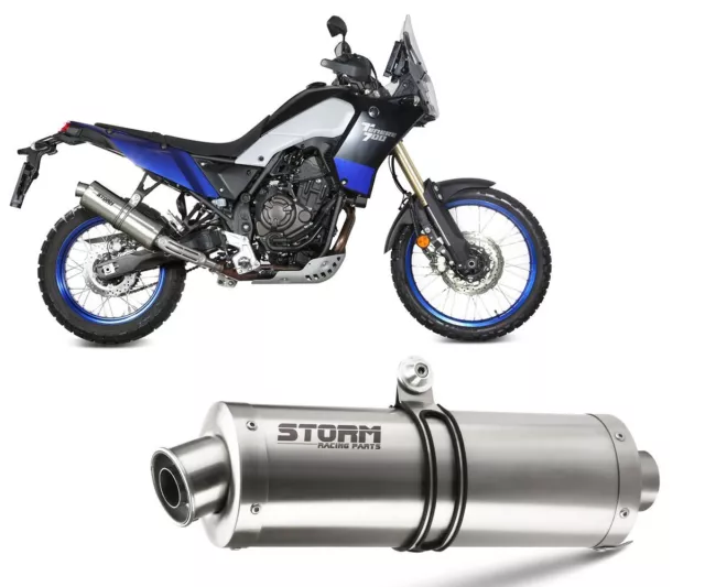 Pot D'Echappement Storm by Mivv Oval Acier Yamaha Tenere 700 2019 > 2023