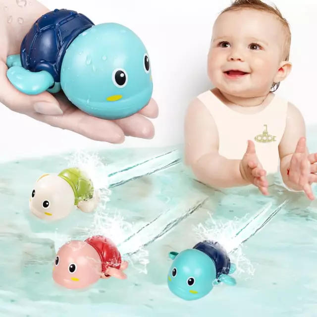 Baby Bath Toys Cute Swimming Turtle Whale Pool Beach Chain Water Kids Play fun