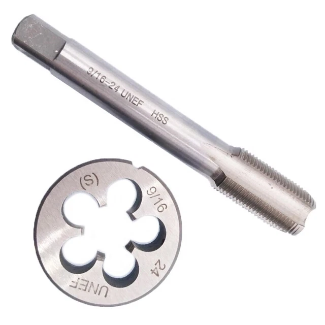 UNEF Tap 90mm & UNEF Die 38mm HSS 9/16-24 High Speed Steel Tap And Die