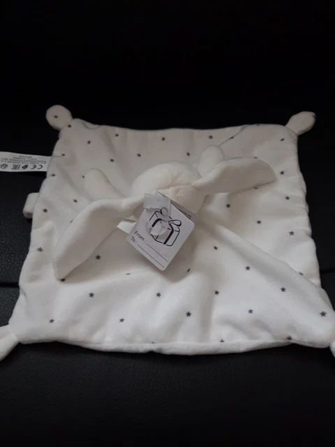 Doudou plat lapin blanc étoiles SIMBA TOYS  neuf 3