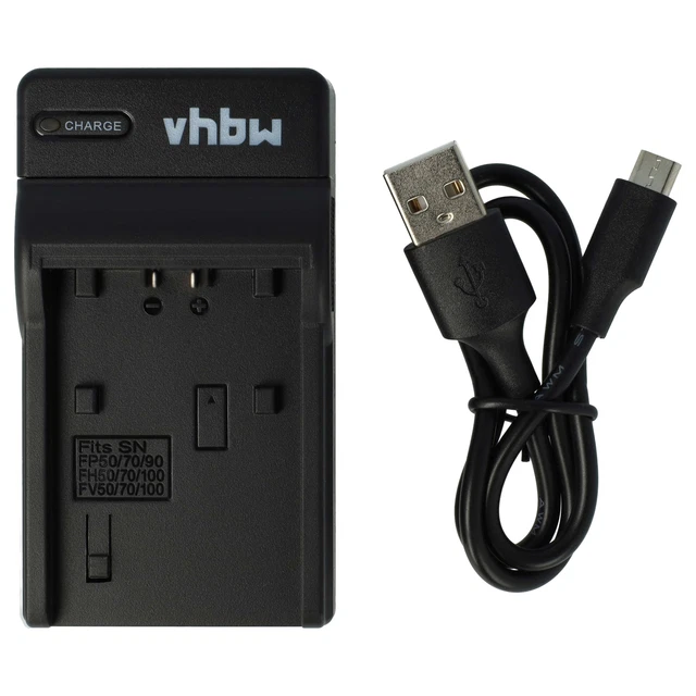 Chargeur pour Sony Cybershot DSC-HX1, DSC-HX100, DSC-HX100V, DSC-HX200
