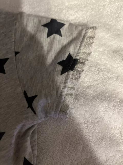 BNWT Next girls Grey with navy stars dress and footless tights age 3-4 years 10