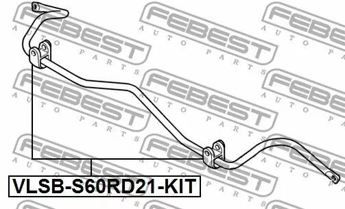 FEBEST (VLSB-S60RD21-KIT) Lagerbuchse Stabilisator hinten beidseitig für VOLVO 2