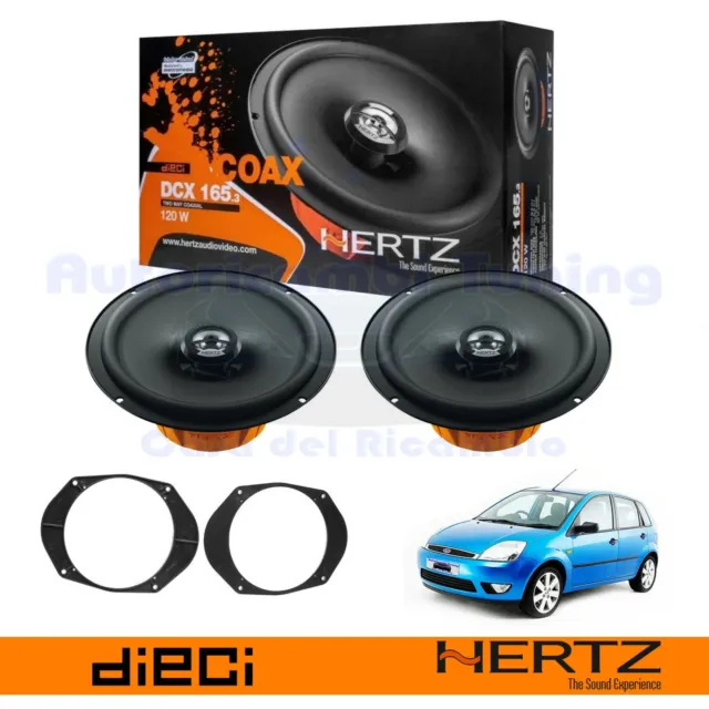 Hertz DCX165.3 Set Haut Parleur Haut-Parleurs Avant = Arrière Ford Fiesta 2002>