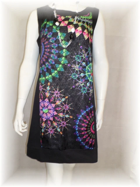 Robe Imprimée Desigual Taille XL - Noir/beige/écru - Occasion Très Bon état