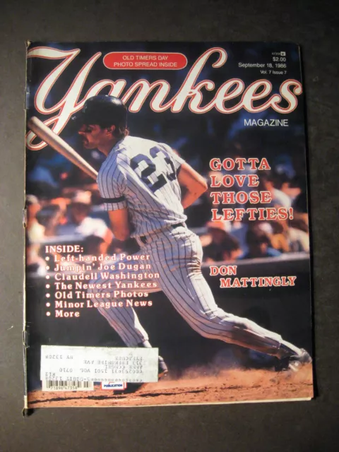 Yankees Magazine Don Mattingly cover, Old Timers Day Photos, Sept 18, 1986