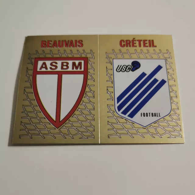N°392 Beauvais / Créteil Ecusson badge vignette Panini football 1990 90