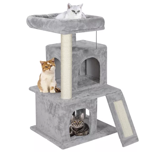 34" Cat Tree  Ball Post Bed Furniture Kitten House Play Tower Scratcher Condo