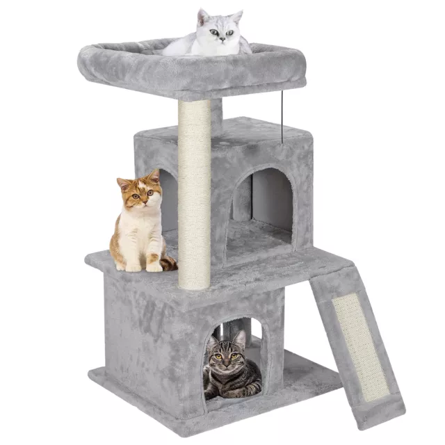 34" Cat Tree Kitten House Play Tower Scratcher Condo Ball Post Bed Furniture