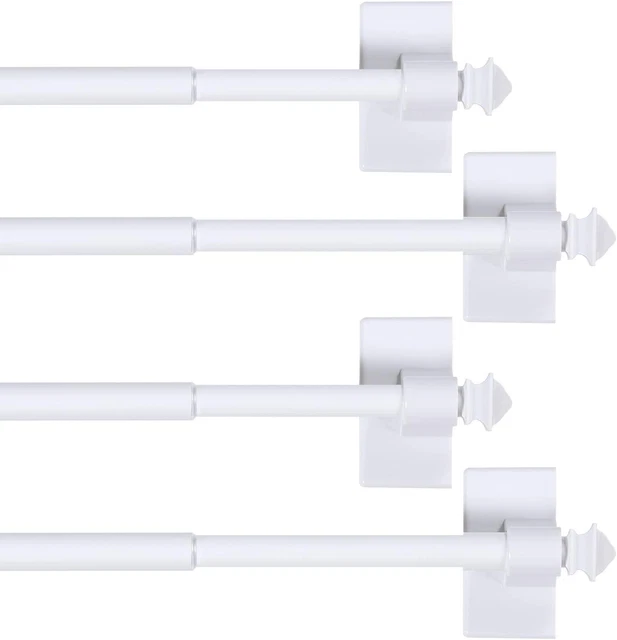 4 Pack Magnetic Curtain Rods for Metal Doors Multi-Use Rods for ...
