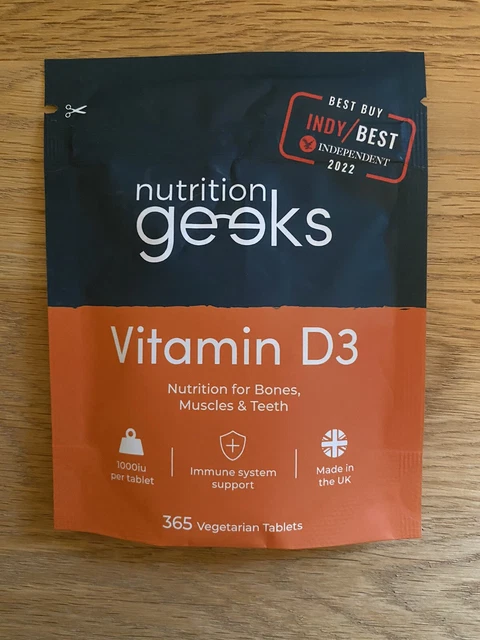 NUTRITION GEEKS VITAMIN D3 - 365 Tablets/12 Months £8.00 - PicClick UK
