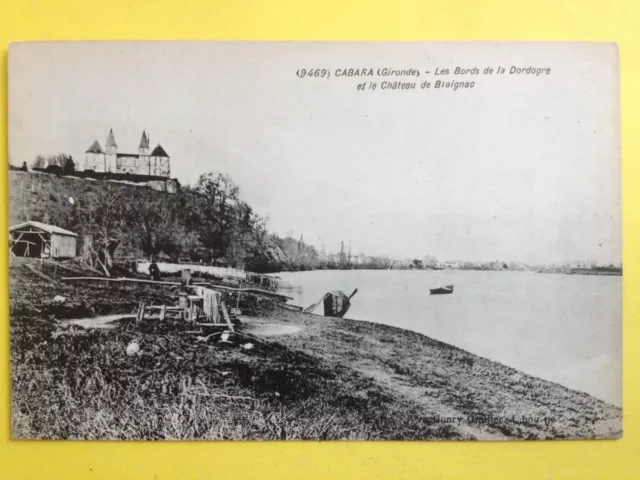cpa CABARA (Gironde) Les Bords de la DORDOGNE Chateau de Blagnac