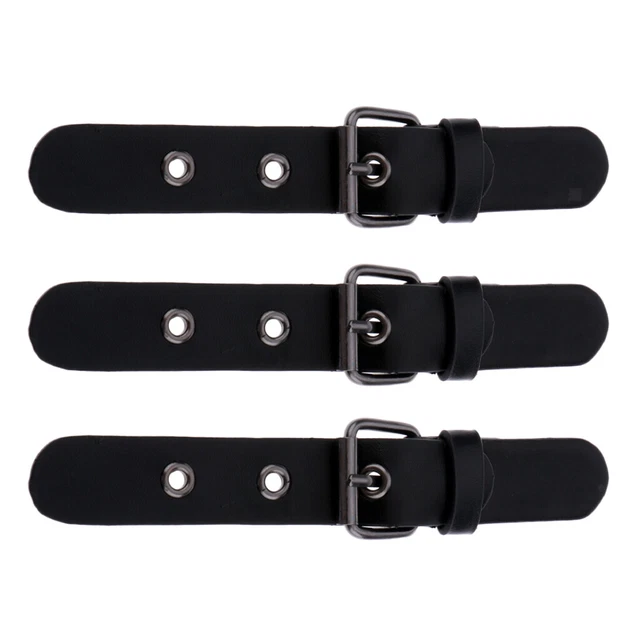 3 sätze pu leder schnappverschluss nähen auf duffle jacke schnalle schwarz