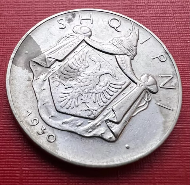 Albania 1930 Coin 1/2 Lek Very Fine