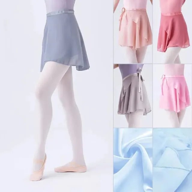 Ballet Dance Chiffon Skirt Pure Color Practice Ballet Dance Dress Woman Children