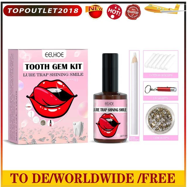 Set gemme denti fai da te facile da rimuovere ornamento denti professionale unisex decorazione dentale