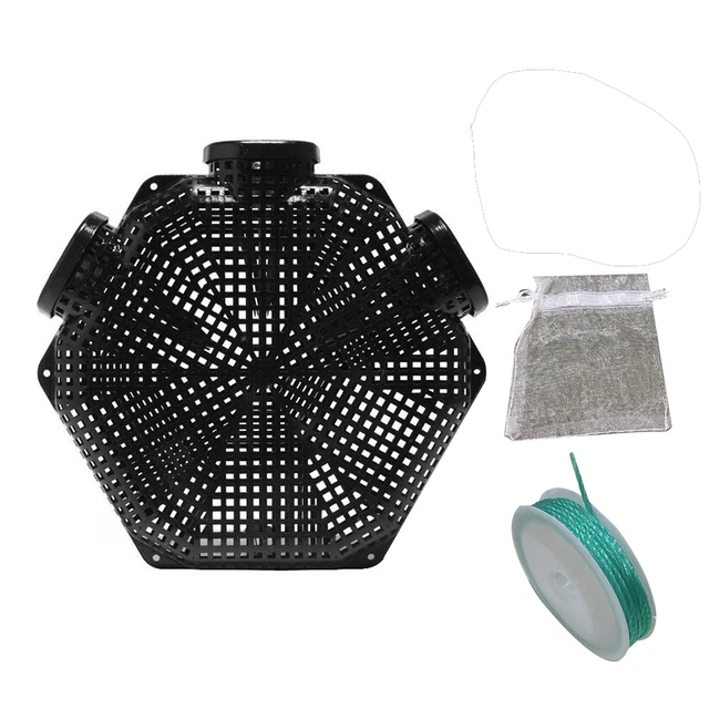 20 Cages à Appâts / Paniers à Leurres Rouges - 7.7x5.8x5.8cm, Plastique, Pour Pêche Anguilles, Crevettes, écrevisses - 3