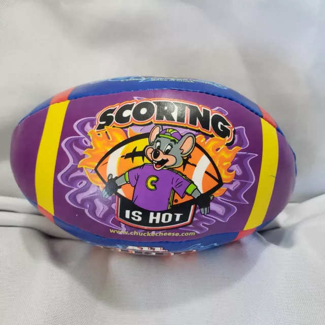 CHUCK E CHEESE Foam Vinyl Football 7" Retro Toy Prize Year 2008 Graphic