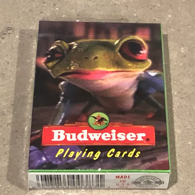 Vintage 1996 Anheuser-Busch Budweiser Frog Playing Cards Sealed #383 NIB